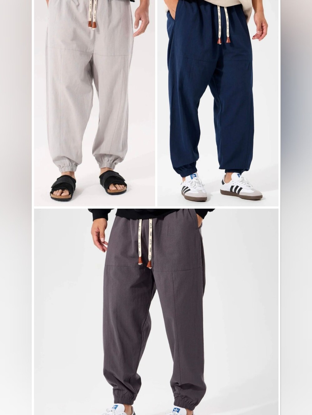 Kidoriman Men's Kireina Pants 2.0 Lot Of 3 NWT Size Medium Gray-Stone-Blue